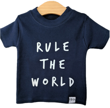 Navy & White Rule the World Tee